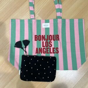 Brand new sezane tote and pouch